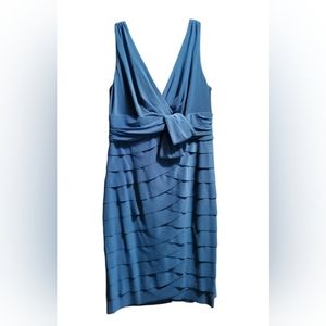 Peacock blue bandage cocktail dress bodycon